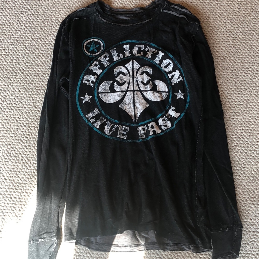 Reversible Affliction long sleeve mens shirt
